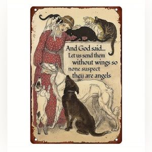 COPY - NWT ANIMALS ANGELS SIGN